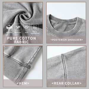 Sweats à capuche décontractés d'hiver pour femmes sweats doux respirant 100% coton polaire Logo personnalisé Anti-boulochage lavage à l'acide marque personnalisée - Product Image 3