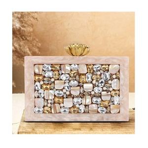 กระเป๋าคลัทช์เรซินทำมือที่สวยงามของผู้ขายทั่วโลกสไตล์แฟชั่นพร้อมฝาปิดเปิดสำหรับผู้ซื้อที่ฉลาด - Product Image 1