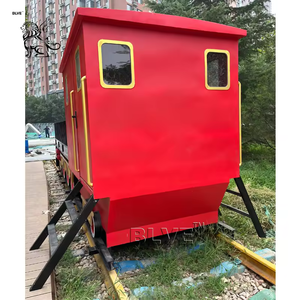BLVE tamaño grande al aire libre parque decorativo Metal Arte Centro Comercial modelo estatua jardín rojo Acero inoxidable <span class=keywords><strong>tren</strong></span> escultura - Product Image 6