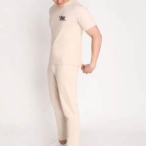 Camisetas y pantalones de tamaño personalizado transpirables hechos en fábrica, camisetas y pantalones de hombre lisos hechos en algodón - Product Image 1