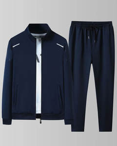 Mens <b>Athletic</b> 2 Piece Tracksuit Men Letter Graphic Bomber Men Zip up & Sweatpants Set - Product Image 1