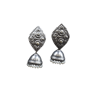 Fantaisie élégante Jhumka bijoux noir Antique polonais léger goujon Jhumka boucle d'oreille pour filles et femmes à prix raisonnable - Product Image 1