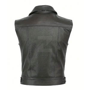 Sans manches respirant décontracté hiver hommes gilet en cuir couleur personnalisée haute qualité léger à vendre - Product Image 2