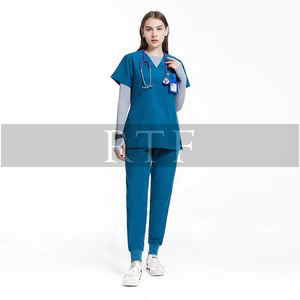 Tenue médicale unisexe personnalisée, respirante, à taille élastique, manches courtes, uniforme d'hôpital, ensemble pour médecins, automne, taille XL, sur mesure - Product Image 3