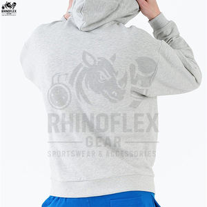 เสื้อฮู้ดดี้โอเวอร์ไซส์ผ้าฝ้ายแท้ 100% คุณภาพสูง สีตามสั่ง ย้อมสีพื้น สำหรับฤดูหนาว แบบยูนิเซ็กซ์ พร้อมโลโก้ตามสั่ง - Product Image 2