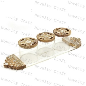 PLATEAU DE SERVICE EN BOIS DE MÈRE DE PERLE SOUS-VERRE PLATS ET ASSIETTES pour DÉCOR EID CADEAU DÉCORATION MAISON DÉCORATION DE MARIAGE PLATEAUX RAMADAN - Product Image 1