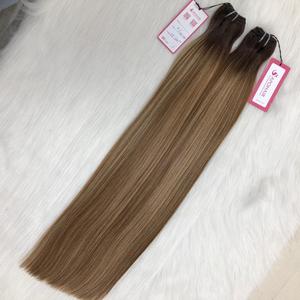 La máquina de color Balayage más vendida, cabello de trama #2/# 4Q + 6C, extensiones de cabello humano, máquina de fabricación de extensiones de cabello de trama recta - Product Image 4