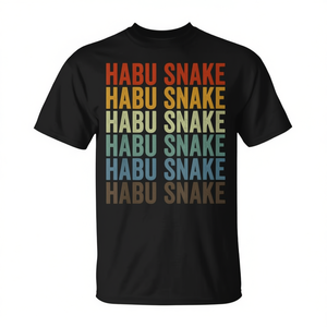 T-shirt promotionnel rétro Habu Snake, design rétro Habu Snake pour le marketing et la publicité - Product Image 3