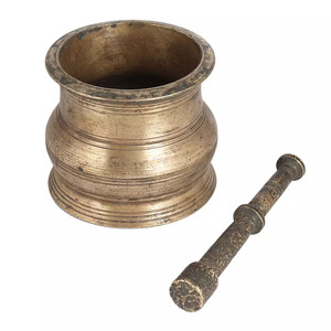 Vente chaude Mortier et Pilon En Laiton Ail Plat En Laiton Matériel Mortier Et Pilon Pour Presse À Épices Prix Pas Cher - Product Image 3