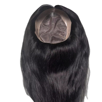 Toupet de cheveux mono pour femmes avec cheveux humains indiens, styles multiples (vague d'eau, vague naturelle, etc.) Léger 100-150g