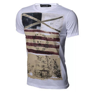 Camiseta de Cuello Redondo Estampada Unisex de Alta Calidad, Diseño Ajustado Bordado, Rayas Orgánicas, 100% Poliéster, 300 g/m², Ligera para Verano, Formal - Product Image 4