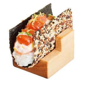 Support à sushi en bois pour <span class=keywords><strong>temaki</strong></span>, sushi roulé à la main, stand à tacos, support à sashimi japonais, bateau à sushi pour restaurant, hôtel, maison - Product Image 1