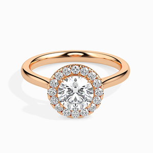 Anillo de compromiso de oro macizo de 14K y 18K hecho a mano, joyería de boda india con diamantes naturales reales para mujer - Product Image 1