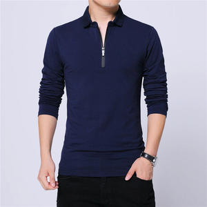 Automne hommes à manches longues luxe polos coupe régulière décontracté hommes t-shirt grand Streetwear léger Vintage hauts - Product Image 3