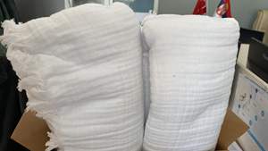 Ihram, % 100 algodón, muselina de 4 capas, hecho en Turquía, color blanco, antitranspirante, hidrofílico, de un solo punto - Product Image 2