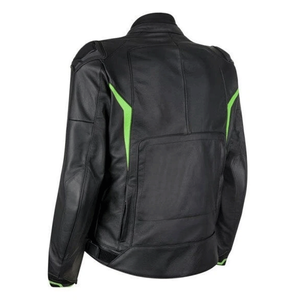 Unisex Black & Green Cowhide Leather High Performance Motorbike Jacket CE Approved Protections Racing Motorcycle Jacket - Product Image 2