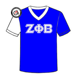 Zeta Phi Beta Soror Ropa de mujer de alta calidad Camisas de mujer al por mayor Manga corta Moda Unisex Cuello en V Camisetas de mujer - Product Image 4