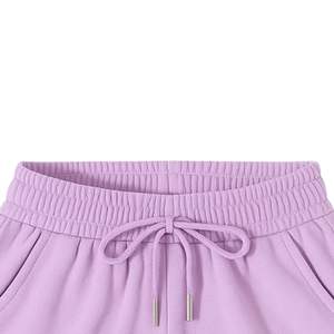 Shorts de sport pour femmes en lavande avec taille élastique et cordon de serrage, tissu doux, course à pied, gym, fitness, décontracté, vêtements d'été - Product Image 2