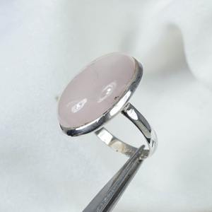 Anillo clásico joyería para mujer plata estilo bohemio joyería 925 plata esterlina cuarzo rosa piedra preciosa anillo hecho a mano regalo para esposa - Product Image 3