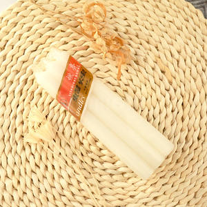 Velas blancas para cena del hogar, candelabros de cena de 8 pulgadas, 7 horas de limpieza, velas de Shabat, quema una llama constante - Product Image 3