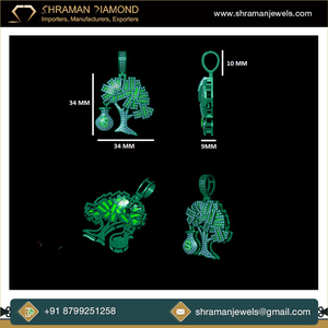 Wide Range of 1.86 CTS Iced Out 925 Sterling Silver Unisex Custom Money <b>Bag</b> Tree Moissanite Diamond Charm Pendant for <b>Prom</b> Party - Product Image 6