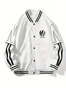 Chaquetas universitarias ligeras hechas a medida para hombre, nuevo estilo con cuello levantado de lona transpirable de gran tamaño, la mejor chaqueta con logotipo - Product Image 6