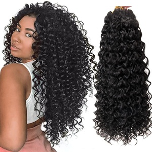 Bán Buôn Curl Nga Trinh Nữ Phần Mở Rộng Tóc Bohemian Bện Nước Sóng Tự Nhiên Màu Đen Sâu Sóng Crochet Tóc Cho Phụ Nữ - Product Image 1