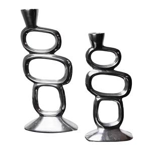 Bougeoir en aluminium artistique Unique fabriqué à la main pour la décoration intérieure élégante mariage romantique et cadre de Noël pour Pâques - Product Image 4