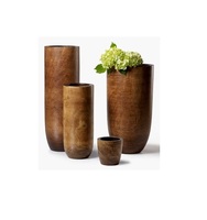 Pot de fleurs hydroponique en bambou classique et élégant, finition sculptée à la main, écologique, suspendu au mur, intérieur/extérieur, cuisine