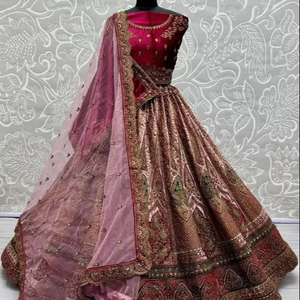 ชุดเจ้าสาวที่สวยงาม lehenga choli กับคู่ dupatta - Product Image 1