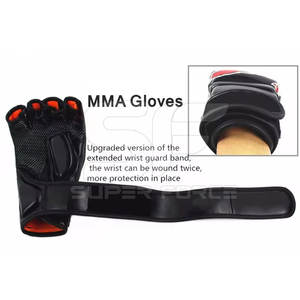Guantes MMA de cuero PU, construcción duradera para combate y lucha, guantes MMA ajustables con agarre fuerte - Product Image 5