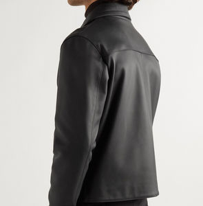 New Style Leather Men's Motorcycle Jacket Spring and Autumn Leather Jacket Embroidery Loose Baseball Leisure Leather Jacket - Product Image 6