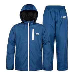 Ensemble de jogging en nylon pour homme, imperméable, léger, à capuche, respirant, coupe-vent, survêtement - Product Image 4