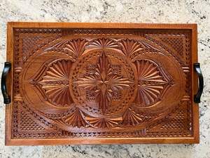 JEEP PLATEAU IMPRIMÉ EN BOIS MEILLEURE QUALITÉ SCULPTÉ Forme carrée disponible et artisanat indien meilleur échantillon Offre Spéciale - Product Image 4