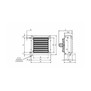 Calentador Industrial con Ventilador Sabiana Atlas 46A52 SX con 2 Filas y Motor de 4 Polos 30 kW - Product Image 3