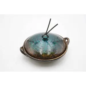 핫 잘 팔리는 일본어 전통적인 Pot Available in 세 색 Blue, Red, Green Flat Bottom Mini 핫 Pot