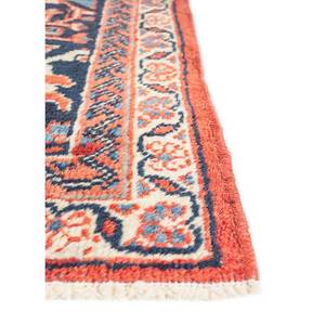 Alfombra Grande de Lana Anudada a Mano Aalam, Diseño Abstracto con Medallón Rojo Naranja, Rectangular, para el Hogar, Modelo Paem-334, para Entrada, Pasillo, Sala de Estar - Product Image 4