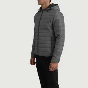 DAN5808 - Veste imperméable pour homme de grande taille, couleur unie, tissu en toile, décontractée, service OEM, printemps, automne, hiver, fermeture éclair - Product Image 2