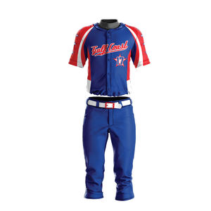 Vente en gros d'uniformes de baseball personnalisables pour jeunes maillot vierge à manches longues respirant grande taille avec broderie par sublimation imprimée - Product Image 4