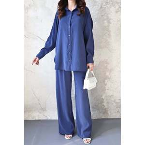 Ensemble deux pièces chemise indigo - Indigo - Product Image 4