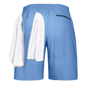 Pantalones cortos de gimnasio para hombre cómodos de alta calidad, precio razonable, algodón, poliéster, bolsillo elástico para medios - Product Image 3