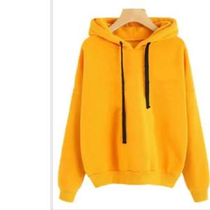 Sudadera con capucha holgada de gran tamaño de Color sólido versión en blanco para mujer primavera otoño nuevo estilo David camisa diseño japonés - Product Image 6