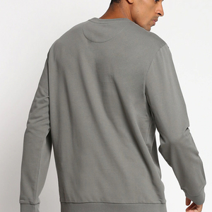 Sudaderas de poliéster personalizadas de talla grande para hombre, precio al por mayor para hombre, sudaderas de mezcla de algodón básicas de Color sólido para hombre a la venta - Product Image 5