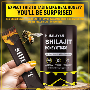 Palitos de resina de Shilajit del Himalaya con infusión de miel orgánica de etiqueta privada 30 + 85 + minerales traza 75% + Extracto de hierbas de ácido fúlvico salvaje - Product Image 3