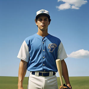 Jersey de béisbol Impreso Top Manga corta Ropa deportiva Jersey de béisbol Botón Abajo Camisa de entrenamiento de softbol de verano - Product Image 4