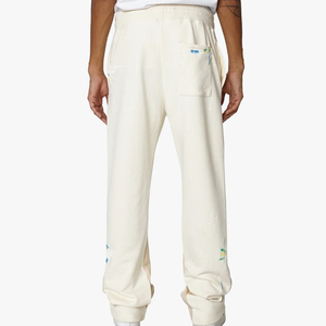 100% High Quality Vintage Manufacturer Customized Logo Design Flare Sweat Pants Unisex Oversize Casual Pants - Product Image 2