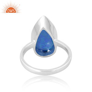 Best Selling Sterling <b>Silver</b> Natural Blue <b>Opal</b> Gemstone Antique Design <b>Ring</b> For Parties Occasions Custom Jewelry Manufacturer - Product Image 2