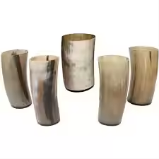 Verre à boire en corne de buffle de meilleure qualité Agate polie verre à liqueur de bière de fête de mariage par l'artisanat en croissant - Product Image 5