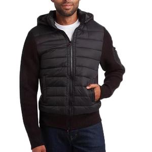 Vestes matelassées personnalisées de haute qualité Veste matelassée à bulles d'hiver double face pour hommes Top à capuche personnalisé brillant et expédiable - Product Image 3
