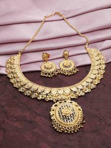 Conjunto de collares chapados en oro de 14K 18K 24K a la moda al por mayor conjunto de collares de diseño floral conjunto de joyería de lujo relleno de oro de latón - Product Image 2